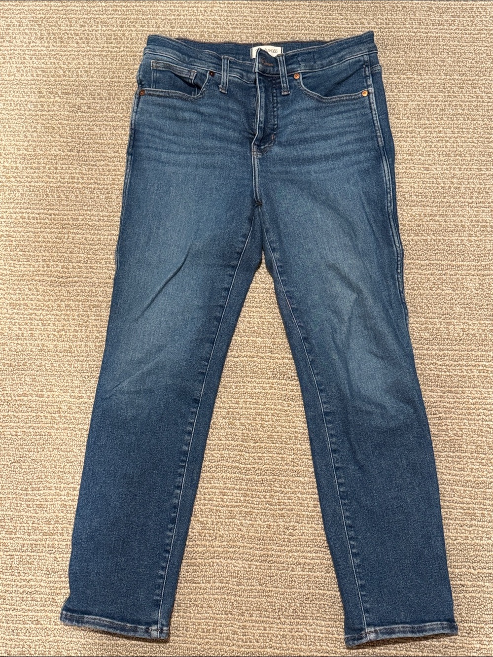 Madewell Stovepipe Jeans in Indigo Blue Wash 28 Petite